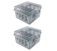 Iyalezirk 2X Grille Boîte de Rangement de Base pour 8 Pièces Séries Tondeuse à Cheveux Tondeuse Limite Peigne Guide Peigne Outil de Coiffeur pour Guide Peignes