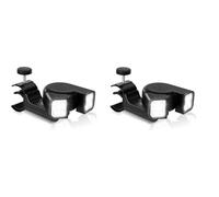Iyalezirk 2X LumièRes de Gril pour Barbecue ÉTanche - Interrupteur à Pression et 10 Lampes à LED de Barbecue Super Lumineuses RéSistantes à la Chaleur et à la LumièRe Flexible