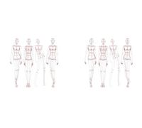 Iyalezirk 2X Mode Illustration Règles Croquis Modèles Règle Couture Modèles Humanoïdes Design Vêtements Mesure,Type A