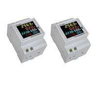 Iyalezirk 2X Moniteur Ca Rail Din 6IN1 250-450V 100A Facteur de Puissance de Courant de Tension Actif KWH Compteur de Fréquence D'énergie électrique VOLT AMP