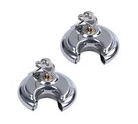 Iyalezirk 2X Padlock à Disque Circulaire Lourd 70mm Heavy Duty avec 2 Clés