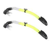 Iyalezirk 2X Silicone Snorkel Full Dry Mouth Snorkel Sous- Sport Plongeur Équipement Jaune