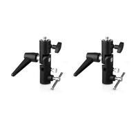 Iyalezirk 2X Support de Support Pivotant pour Parapluie 1/4 Pouces 3/8 Pouces pour Studio Photo Speedlight Support de Lumière Accessoires de Studio Photo