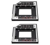 Iyalezirk 2X Universel 2Nd HDD Ssd Disque Dur 9.5mm pour Baie Optique CD/DVD-Rom pour Support Disque Dur Sataii Sdd