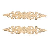 Iyalezirk 33Cmx6Cm Bois Sculpté DéCalque Bande Coin Appliques Long Creux Fleur Cadre Meubles DéCor Sculpture sur Bois Figurines Artisanat