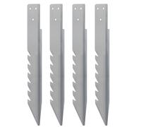 Iyalezirk 4 pièces d'ancrage pour poteaux de clôture, piquets en bois, fixations pour balançoires, galvanisées et résistantes au vent.