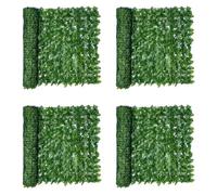 Iyalezirk 4 x 0,5 x 3 Mur Plante Clôture Feuilles Artificielles Faux Ivy Feuille Clôture Privacy Screen Decor Haie