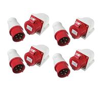 Iyalezirk 4 x 16 A 5 broches prise électrique résistante aux agents atmosphériques IP44 3 380 - 415 V 3P + N + Terre 16 A