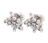 Iyalezirk 40 pcs Porte-cles Boucle a cles Cadeau Mignon de Pendentif de Dents