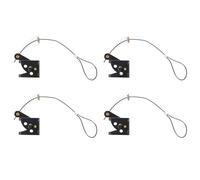 Iyalezirk 4X Loquet de Porte Autobloquant pour Clôture en Bois Robuste, Câble à Ressort en Acier, Quincaillerie de Porte, Serrure de Porte pour Jardin
