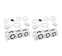 Iyalezirk 4X Ventilateur de Radiateur Kit D'Extension de Booster de Radiateur Intelligent Ventilateur Universel Favorisant la Circulation Chaude 100 à 240 V Prise UE