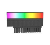 Iyalezirk Adaptateur ATX 24 broches à 90 degrés 5 V 3 broches ARGB de puissance de la carte mère accessoire de DIY modulaire,Noir