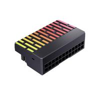 Iyalezirk ATX 24 Broches 90 ° Adaptateur de Connecteur d'alimentation 5V 3 Broches ARGB 24Pin à Mâle 90 ° Adaptateur d'alimentation Bricolage pour PC de Bureau Noir