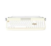 Iyalezirk B309 Clavier sans rétro Bluetooth pour ordinateurs portables, tablettes, téléphones, modèles de charge, clavier portable double mode, jaune ivoire