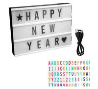 Iyalezirk Cinema Light Box Signe au Personnalisé, Lightbox LED Chaud avec Lettres, Chiffres, Symboles