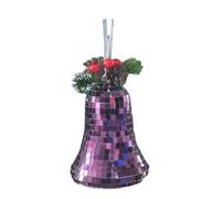 Iyalezirk Décoration de Cloche de Noël Pendentif Arbre de Noël Pendentif Cloche avec Miroir Mosaïque de Noël Décoration de Noël pour C