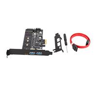 Iyalezirk Double Carte USB 3.0 et Type-C M.2 PCIe M2 SSD B Clé pour PCI-E Contrôleur Riser Card pour 2280 2260 2242 2230 NGFF