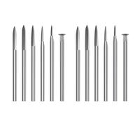 Iyalezirk Ensemble de Forets pour Sculpture sur Bois, 12 Pièces, Accessoires de Foret de Gravure, Kit de Sculpture sur Bois pour Outil Rotatif, pour Sculpture et Gravure