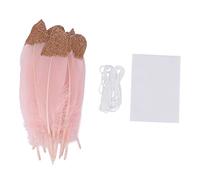Iyalezirk Guirlande de Plumes Rose Or Briller Trempe Banniere de Plume Souple pour la Chambre a Coucher Boheme Tipi Decorations Boho Theme Mariage De Mariee Douche Deco Rose