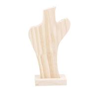 Iyalezirk Inachevé Le Bois Naturel Buste de Mannequin pour Le Collier Le Support D'Affichage de
