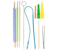 Iyalezirk Le kit d'outils pour tourner et enfiler des tubes en tissu comprend un enfile-aiguille avec cordon, un ensemble d'outils pour enfiler avec cordon, un kit de boucle de couture