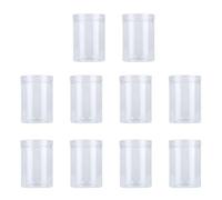 Iyalezirk Lot de 10 boîtes de 500 ml en plastique transparent avec couvercle pour au caramel et thé parfumé
