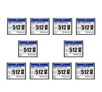 Iyalezirk Lot de 10 cartes mémoire flash compactes de 512 Mo pour appareil photo, machine publicitaire, carte d'ordinateur industriel