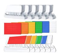 Iyalezirk Lot de 120 cartes pour documents de fichiers de cartes pour dossiers suspendus de 2 pouces et inserts multicolores pour une identification des fichiers suspendus