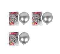 Iyalezirk Lot de 150 ballons en latex métalliques de 25,4 cm (10 pouces) - Brillants chromés épais pour décoration de fêtes, argenté