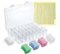 Iyalezirk Lot de 152 accessoires pour point de croix entre lesquels bobines de à broder boîte organisateur pour point de croix et autocollant avec numéro de dentaire