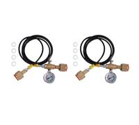 Iyalezirk Lot de 2 adaptateurs de charge de station de recharge de CO2 d' pour petits réservoirs de soudure, avec tuyau souple de 1,5 m, calibre de 250 bars W21.8-14