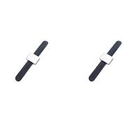 Iyalezirk Lot de 2 bracelets de fourche magnétiques réglables avec bande magnétique autocollante et plaque magnétique pour clip de coiffure de salon Noir