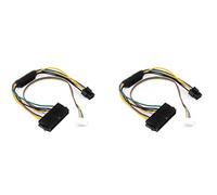 Iyalezirk Lot de 2 câbles d'alimentation modulaires de 30 cm ATX 24 24 femelles 6 connecteurs mâles de 6