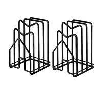 Iyalezirk Lot de 2 planches à découper pour porte-planche à découper, rack, cuisine, ustensiles de cuisine, couvercles pour poêles, organisateur pour rack en acier plat
