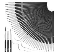 Iyalezirk Lot de 200 pinceaux de peinture ronds pour détails de dessin faits à la main pinceaux pour peinture fine synthétique artistique pour acrylique (taille 0,00,000)