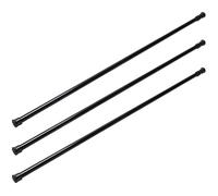 Iyalezirk Lot de 3 ressorts télescopiques extensibles avec ressort de tension en voile, 70 - 120 cm, noir