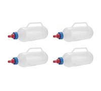 Iyalezirk Lot de 4 bouteilles de lait de chèvre pour allaitement avec biberon de 1 l avec poignée en plastique résistant