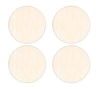 Iyalezirk Lot de 4 fonds de panier en bois naturel de 30 cm avec trou, base circulaire en bois, pour bricolage, sac à crochet, modélisateur de fond