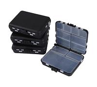 Iyalezirk Lot de 4 mini boîtes à outils de pêche en plastique, boîtes à outils pour boîtes à outils de pêche, boîtes à mouches, pour Kayak