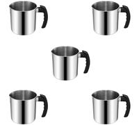 Iyalezirk Lot de 5 pots pour bougies, pot pour une double chaudière de 44 onces, pichet pour la production de bougies, poignée résistante au