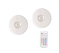 Iyalezirk Lumières à LED RGB Dimmables sous Meuble avec Télécommande sans et Projecteur à Détection de Colline pour Cave à Vin 2PCS