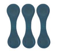 Iyalezirk Marque-page magnétique en cuir, marque-page en cuir, marque-pages magnétiques, fait à la main, 3 pièces bleu environ 10 x 3 cm