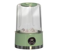 Iyalezirk Mini machine à laver rechargeable pour sous-vêtements, voyages, petits, portable, seau à linge, couleur verte.