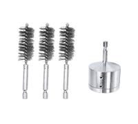Iyalezirk Nettoyeur de Tuyaux en Cuivre Métallique, Brosse de Nettoyage de Tubes pour Perceuse Électrique, Brosse de Nettoyage de Tubes en Cuivre pour Perceuse, 3/4 Pouces