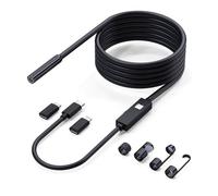 Iyalezirk Outils de réparation W400 Car Diagnostic Tools 8 mm 8 LED Caméra Endoscope Type-C Micro Adapter de 5 M Pixel 2000 K 8 mm Endoscope Automotive Boroscope Inspection Device B