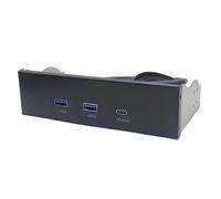 Iyalezirk Panneau frontal USB pour PC 2 ports USB 3.2 GEN1 5 Gbps + 1 port TYPE-C 10 Gbps/20 Gbps Hub pour ordinateur de bureau 5,25 pouces Disquette Drive Bay