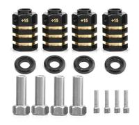 Iyalezirk Rallonges de Moyeu Hexagonal de Roue D'Entretoises en Laiton RC pour Adaptateur D'Entraînement Hexagonal D'Extension de Roues TRX4 TRX6 (+ 15 mm D'Épaisseur)