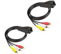 Iyalezirk RJ45 à 3RCA Rj45 à de 3 Lotus avec Le Supplément et Le Câble de Réseau pour Prolonger 305 Mètres de Câble D'Audio et de Vidéo
