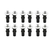Iyalezirk Siege de Toilette Fixation des Vis de Fixation Superieure 6 Paires Universelles en Caoutchouc Expansible Ecrous A Goujon Trou Borgne Charnieres Raccords 12 Pieces