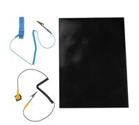 Iyalezirk Tapis de Soudure de RéParation de TéLéPhone de Tapis Anti-Statique avec Le Poignet ESD de de Terre pour RéParer Le Tapis de Soudure de RéParation Mobile